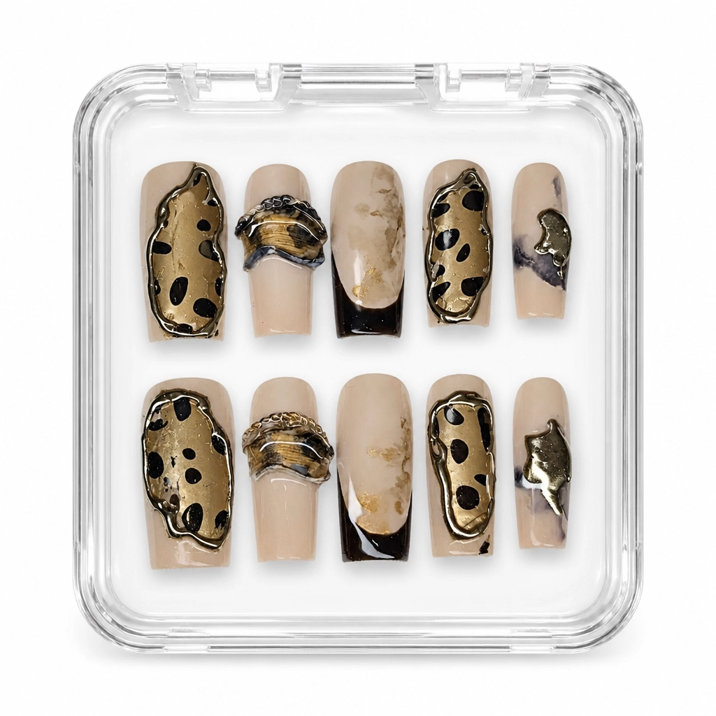 Press-on Nails Wholesale $11.90 Gilded Leopard Luxe by Yabe Vietnam