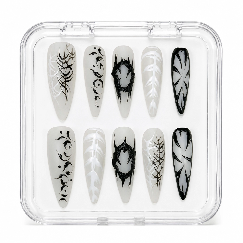 Press-on Nails Wholesale $11.90 Tribal Thorn by Yabe Vietnam