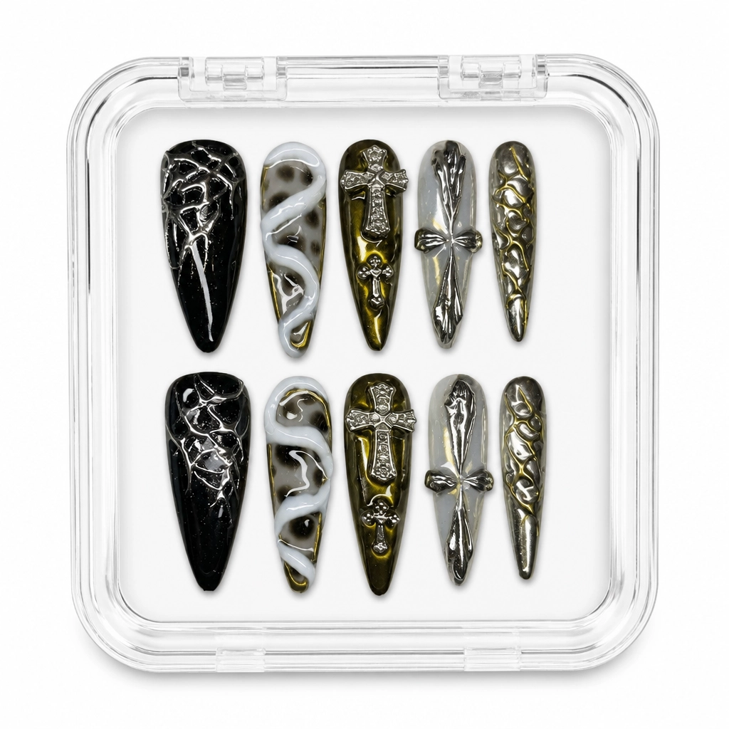 Press-on Nails Wholesale $11.90 Gothic Chrome by Yabe Vietnam