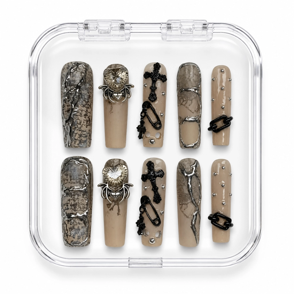 Press-on Nails Wholesale $11.90 Gothic Charm Nails by Yabe Vietnam