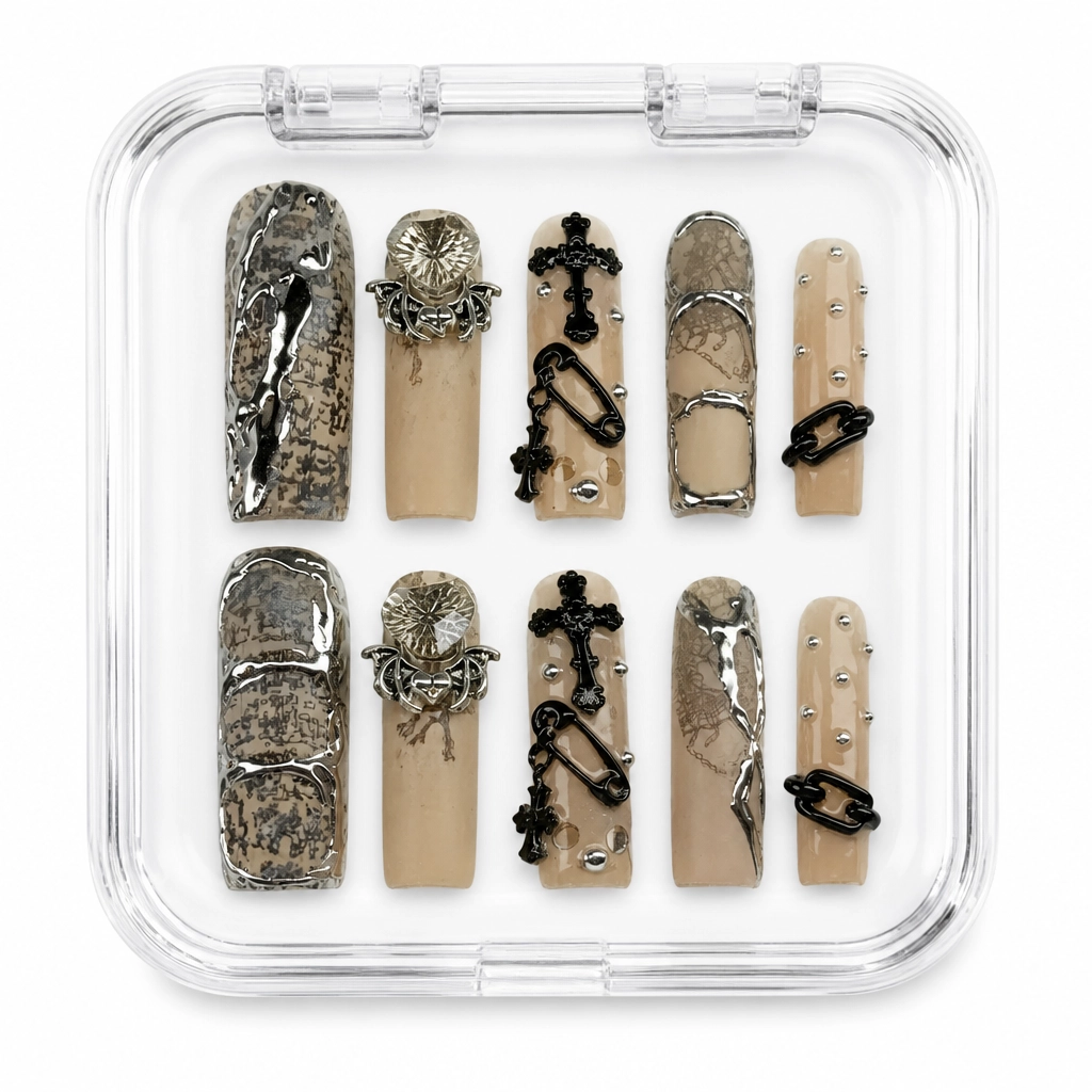 Press-on Nails Wholesale $11.90 Gothic Spider Elegance by Yabe Vietnam