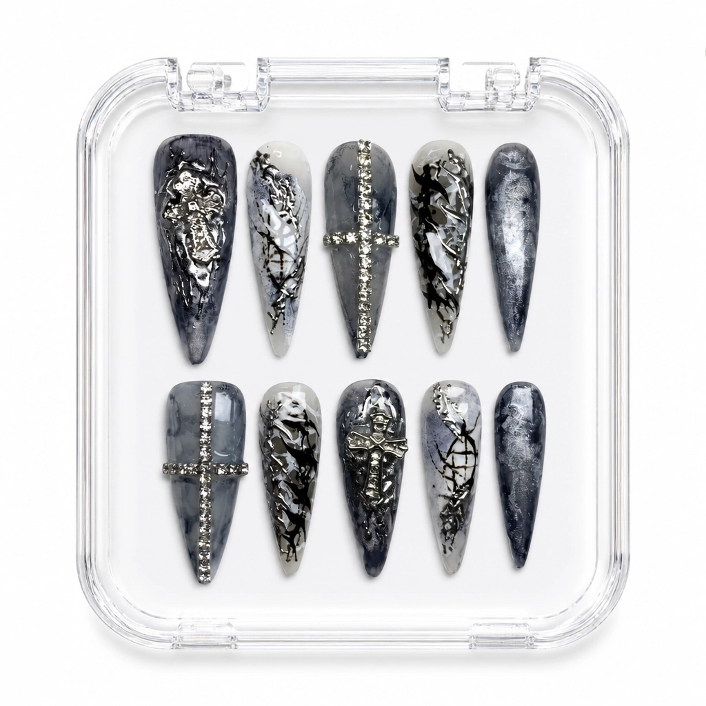 Press-on Nails Wholesale $11.90 Gothic Marble Luxe by Yabe Vietnam