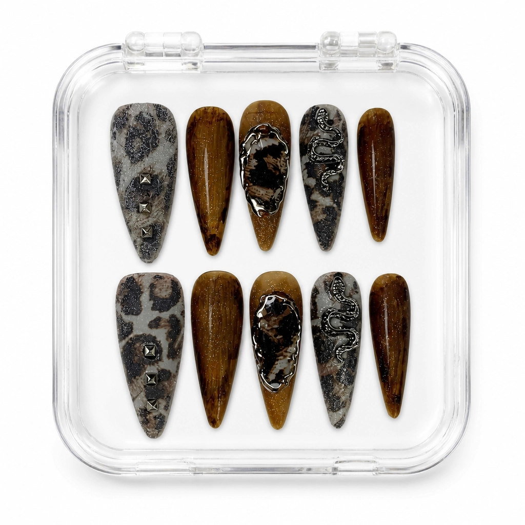 Press-on Nails Wholesale $11.90 Amber Jungle Luxe by Yabe Vietnam