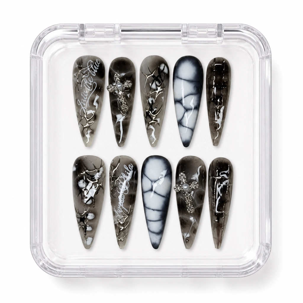 Press-on Nails Wholesale $11.90 Gothic Marble Thorns by Yabe Vietnam