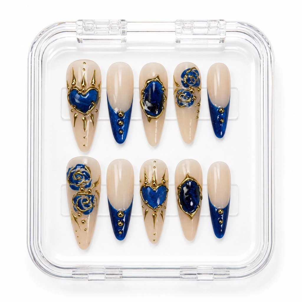 Press-on Nails Wholesale $11.90 Royal Blue Elegance by Yabe Vietnam