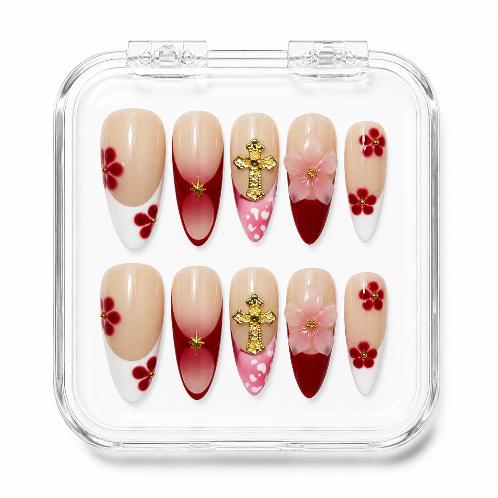 Press-on Nails Wholesale $11.90 Gothic Rose Sanctuary by Yabe Vietnam