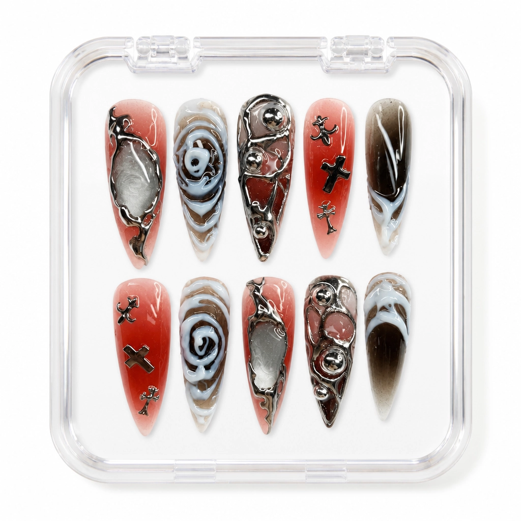 Press-on Nails Wholesale $11.90 Gothic Rose Chic by Yabe Vietnam