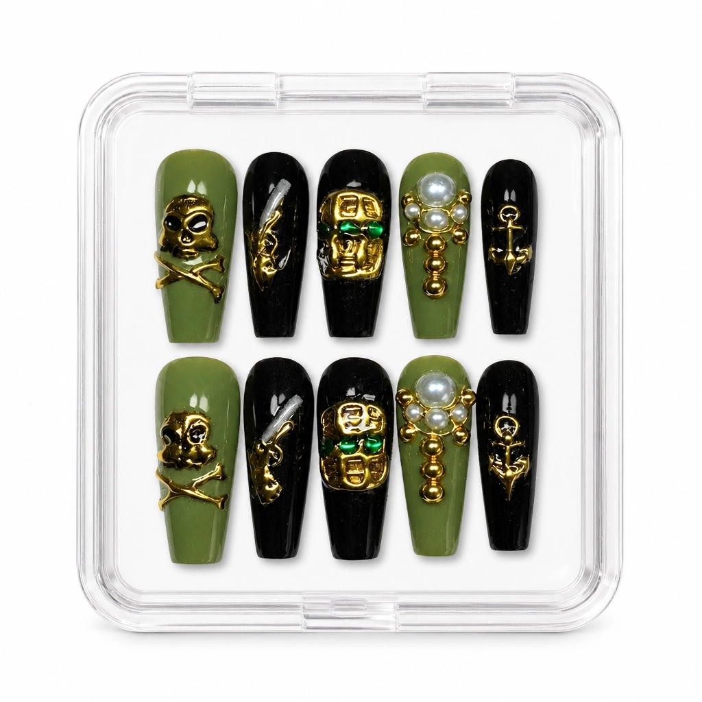 Press-on Nails Wholesale $11.90 Gilded Corsair by Yabe Vietnam