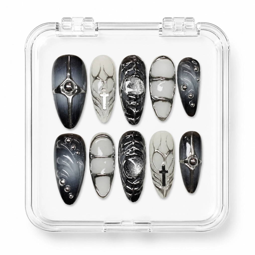 Press-on Nails Wholesale $11.90 Gothic Cyber Eclipse by Yabe Vietnam