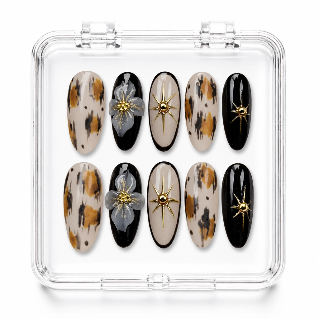 Press-on Nails Wholesale $11.90 Velvet Leopard Sun by Yabe Vietnam