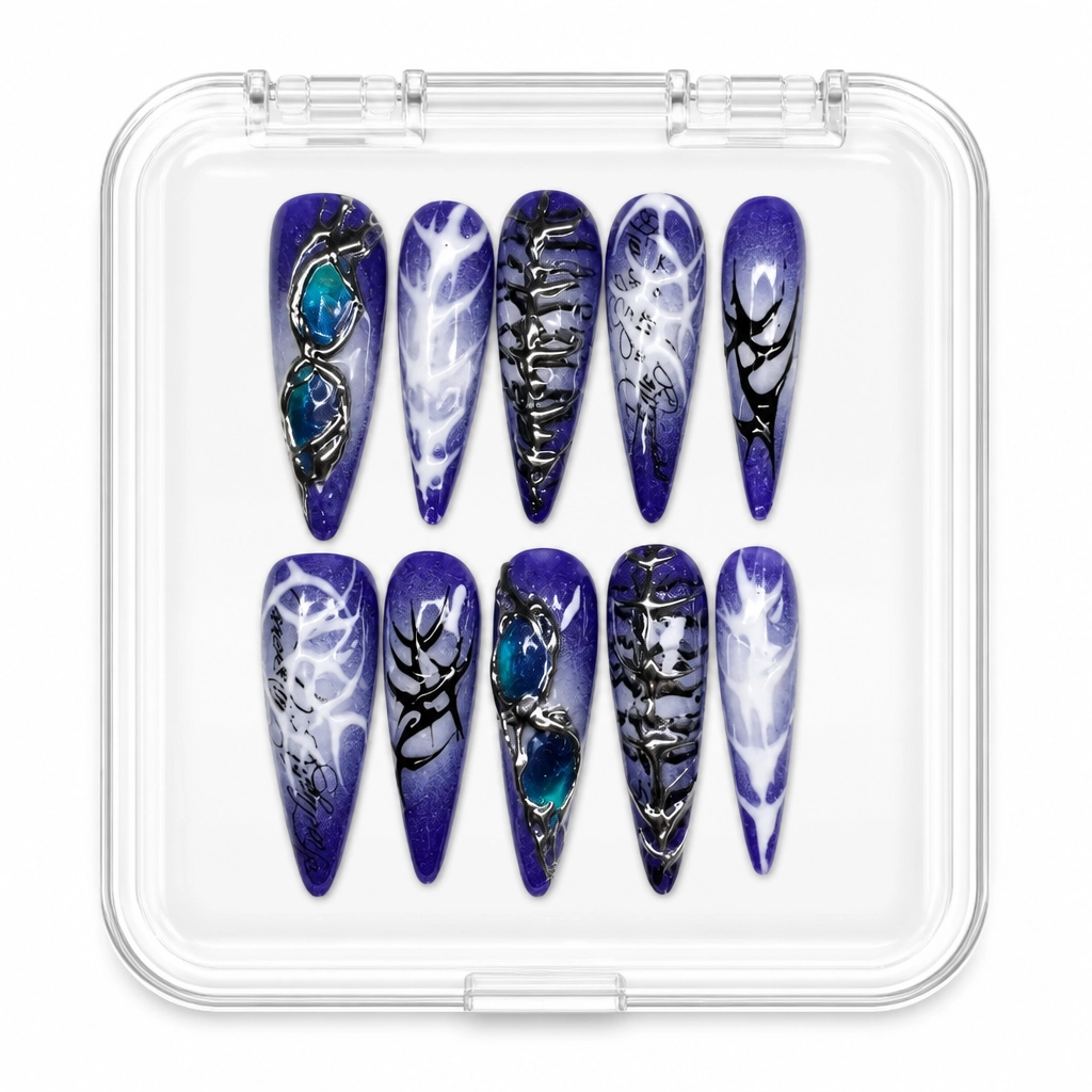 Press-on Nails Wholesale $11.90 Violet Cyberdream by Yabe Vietnam