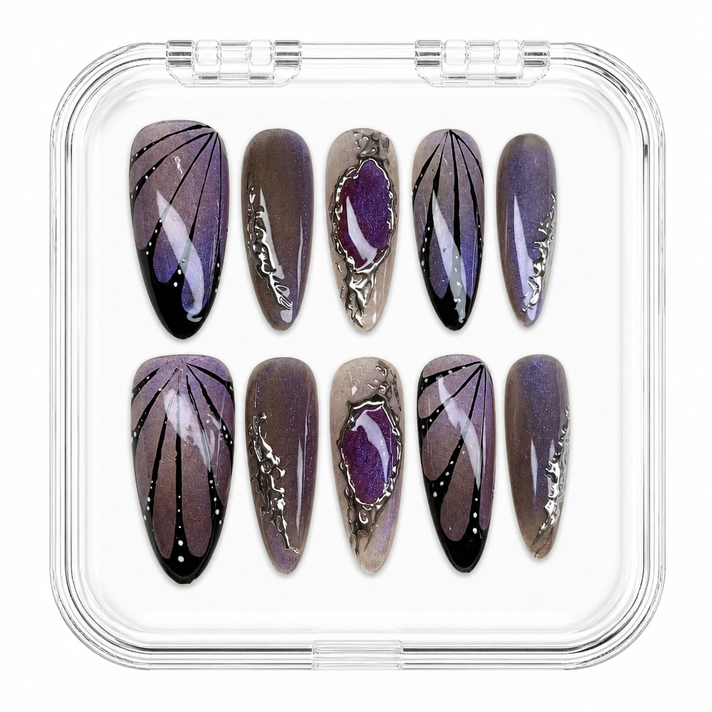 Press-on Nails Wholesale $11.90 Butterfly Elegance by Yabe Vietnam