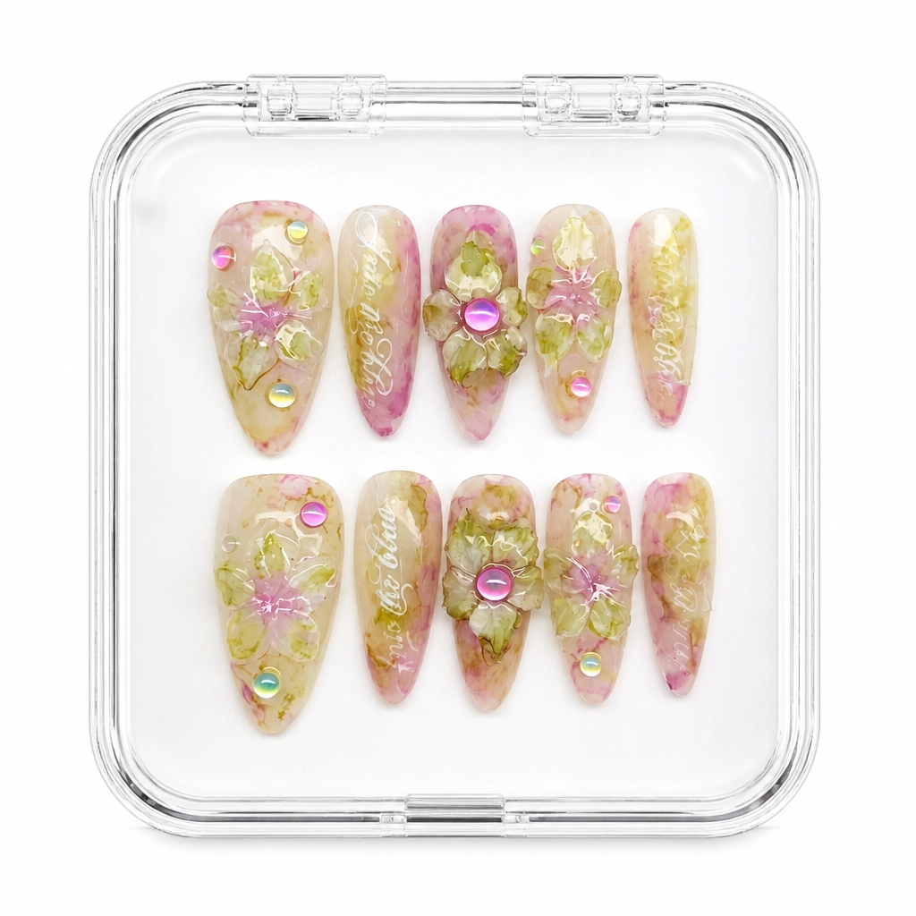 Press-on Nails Wholesale $11.90 Floral Lullaby by Yabe Vietnam