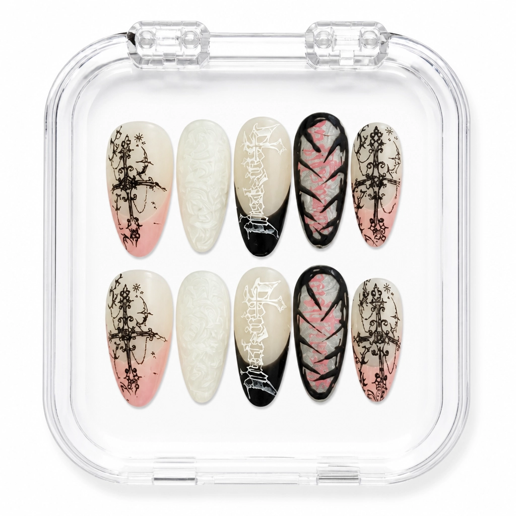 Press-on Nails Wholesale $11.90 Dark Romance by Yabe Vietnam
