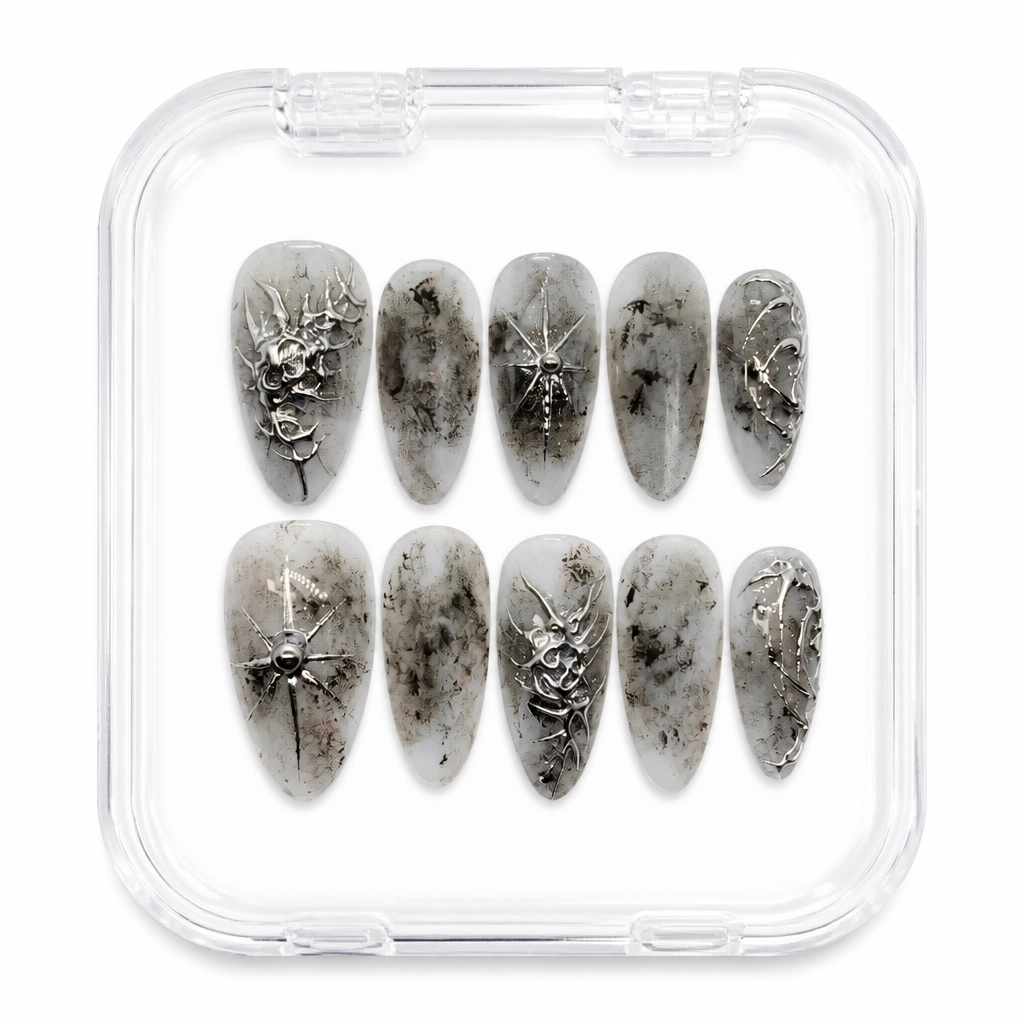 Press-on Nails Wholesale $11.90 Obsidian Thorns by Yabe Vietnam