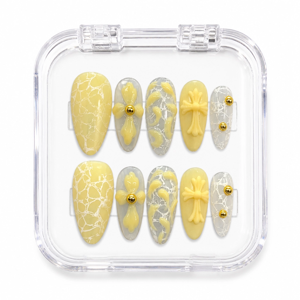 Press-on Nails Wholesale $11.90 Ivory Enchantment by Yabe Vietnam