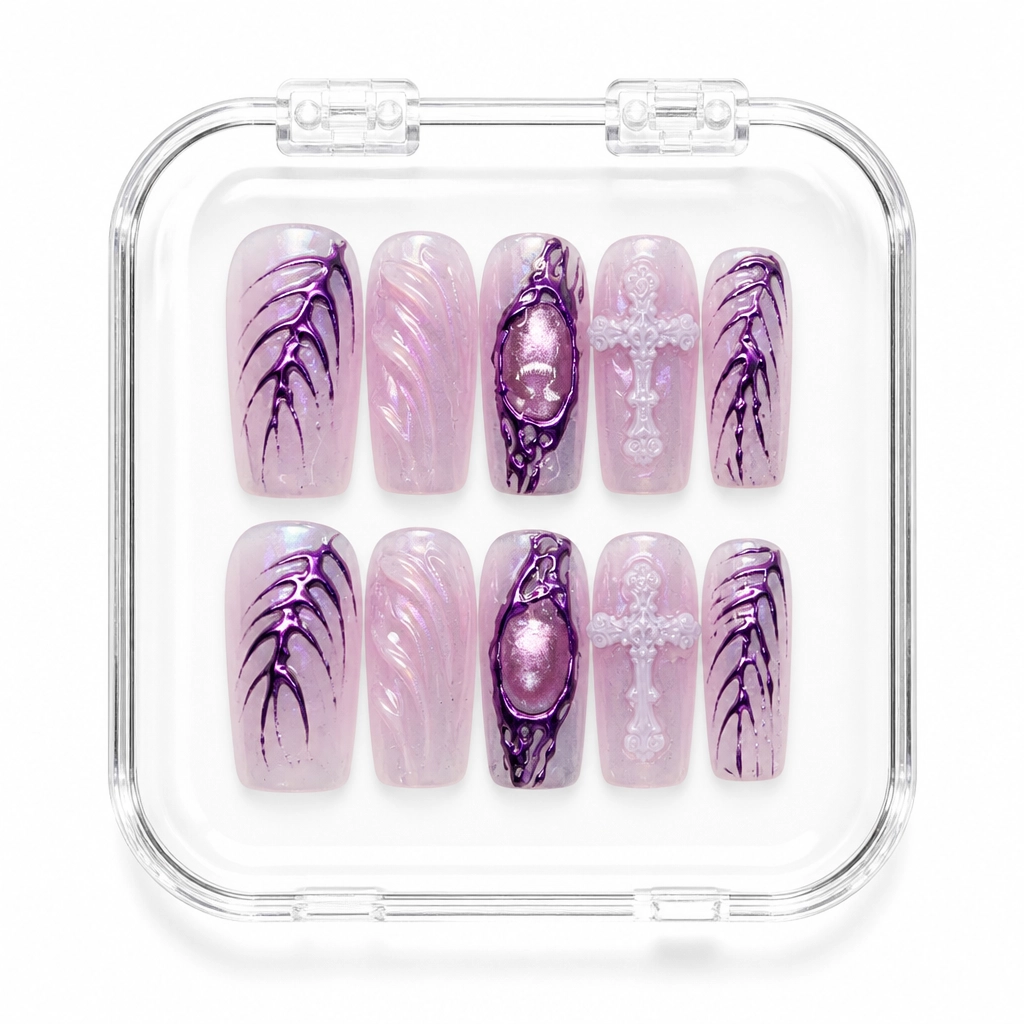 Press-on Nails Wholesale $11.90 Gothic Amethyst by Yabe Vietnam