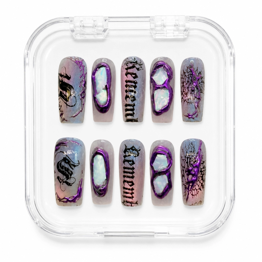 Press-on Nails Wholesale $11.90 Violet Reverie by Yabe Vietnam