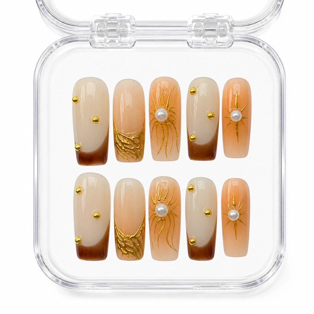 Press-on Nails Wholesale $11.90 Celestial Pearl Bliss by Yabe Vietnam