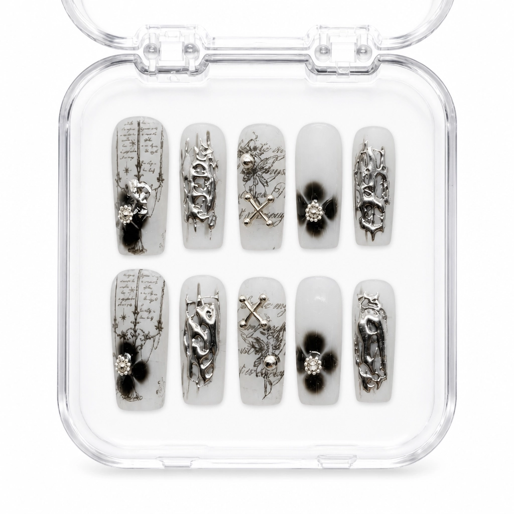 Press-on Nails Wholesale $11.90 Punk Chrome Angel by Yabe Vietnam