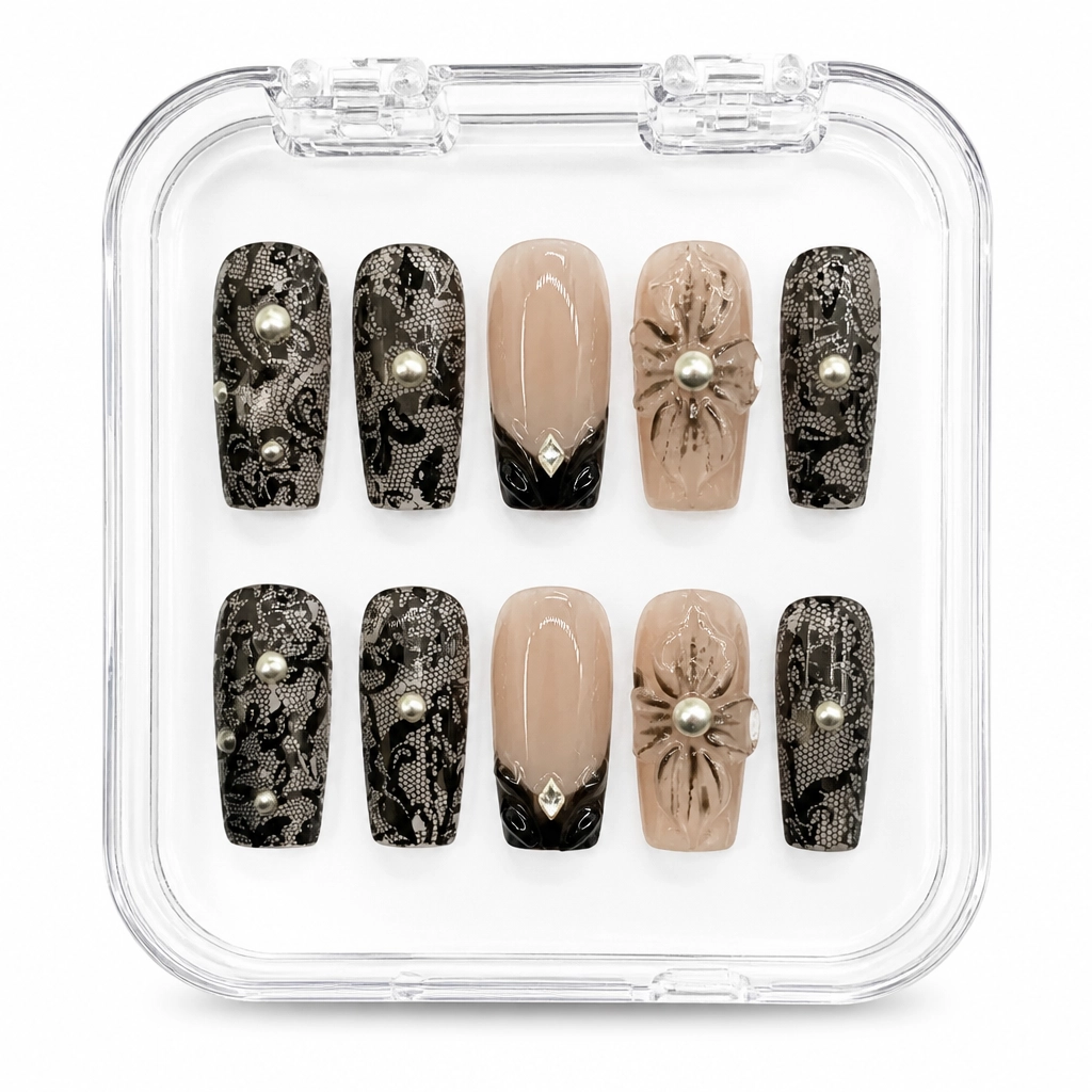 Press-on Nails Wholesale $11.90 Luxe Noir by Yabe Vietnam
