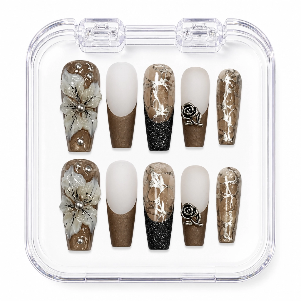 Press-on Nails Wholesale $11.90 Gothic Rose Elegance by Yabe Vietnam