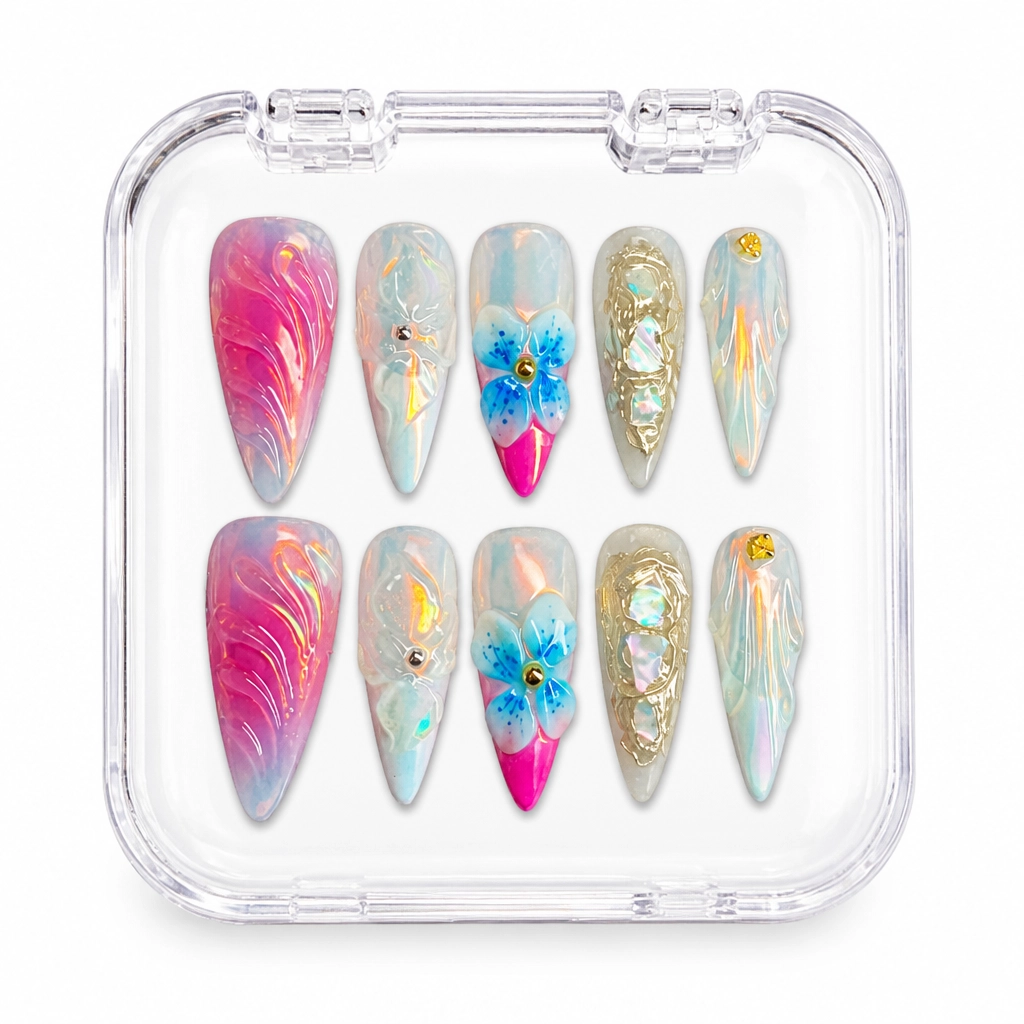 Press-on Nails Wholesale $11.90 Aurora Flames by Yabe Vietnam