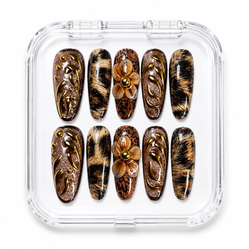 Press-on Nails Wholesale $11.90 Leopard Luxe by Yabe Vietnam