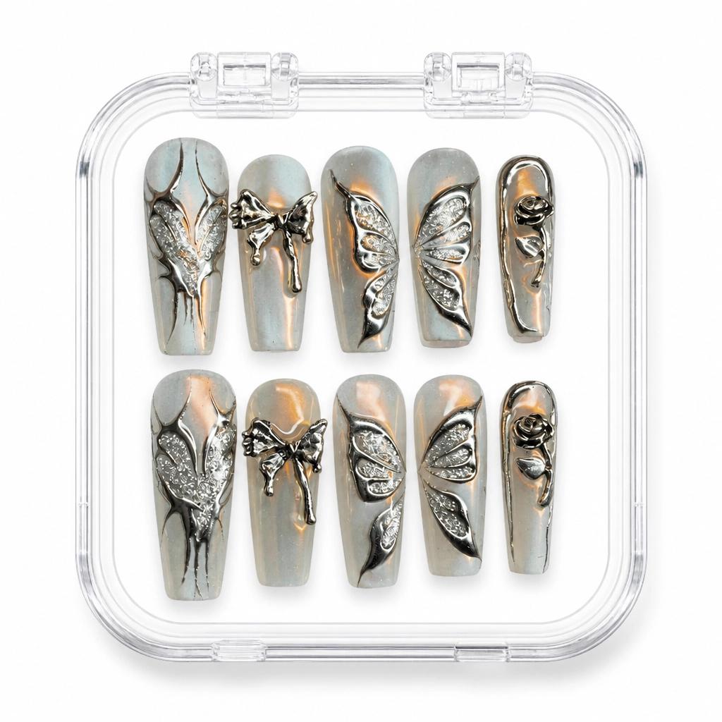 Press-on Nails Wholesale $11.90 Butterfly Mirage by Yabe Vietnam