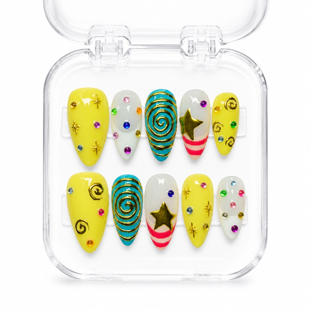 Press-on Nails Wholesale $11.90 Carnival Dreams by Yabe Vietnam