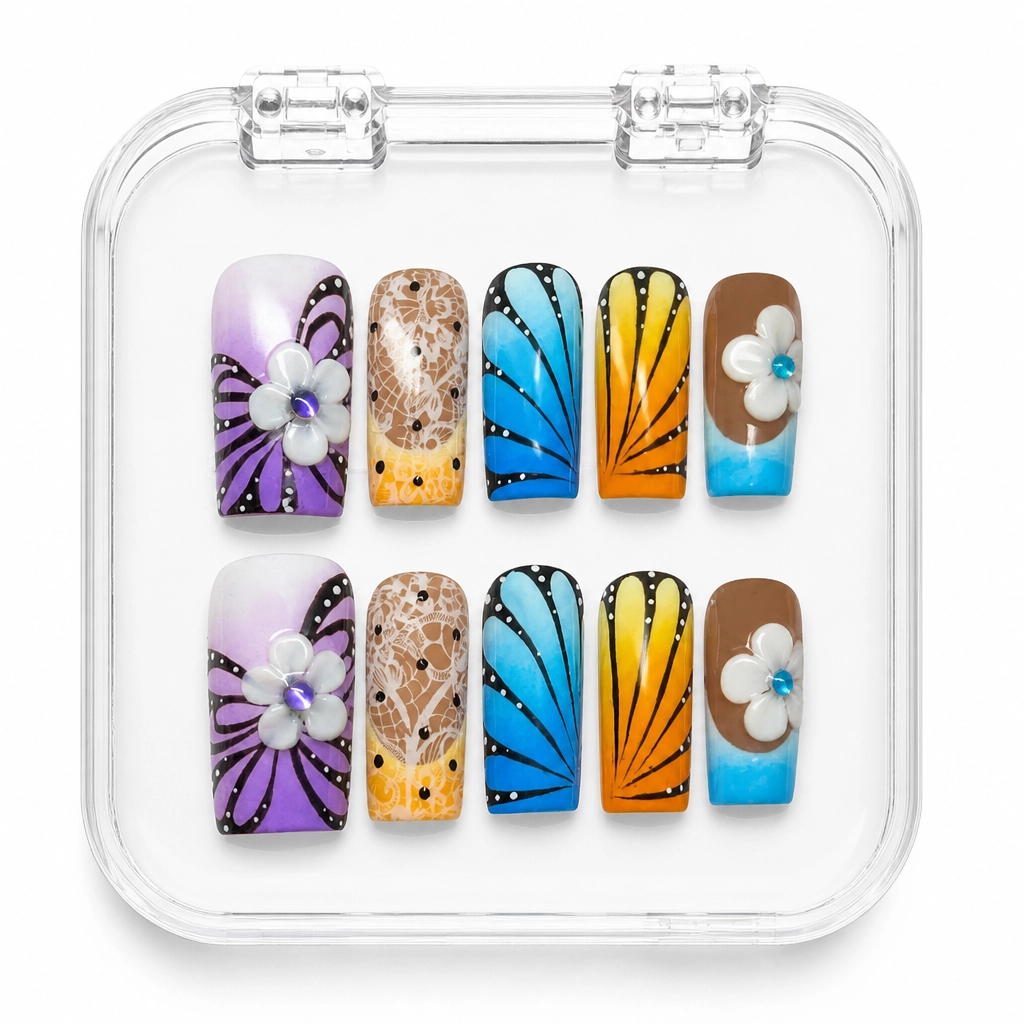 Press-on Nails Wholesale $11.90 Monarch Lace by Yabe Vietnam