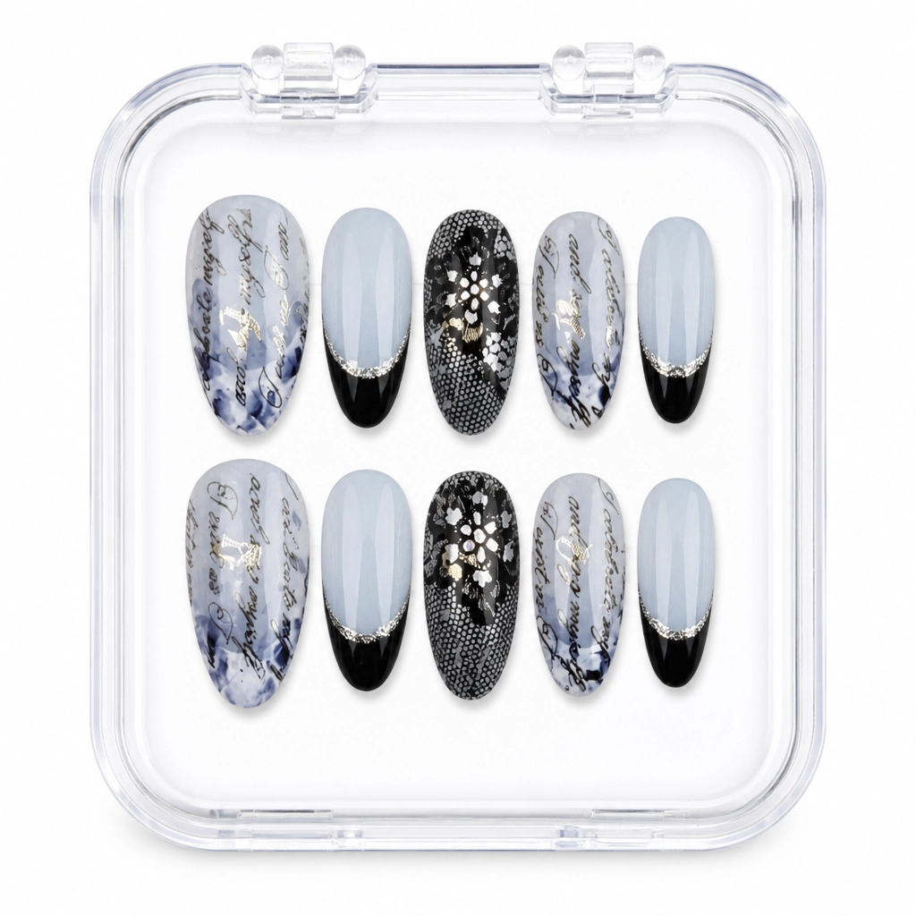 Press-on Nails Wholesale $11.90 Vintage Lace Glam by Yabe Vietnam