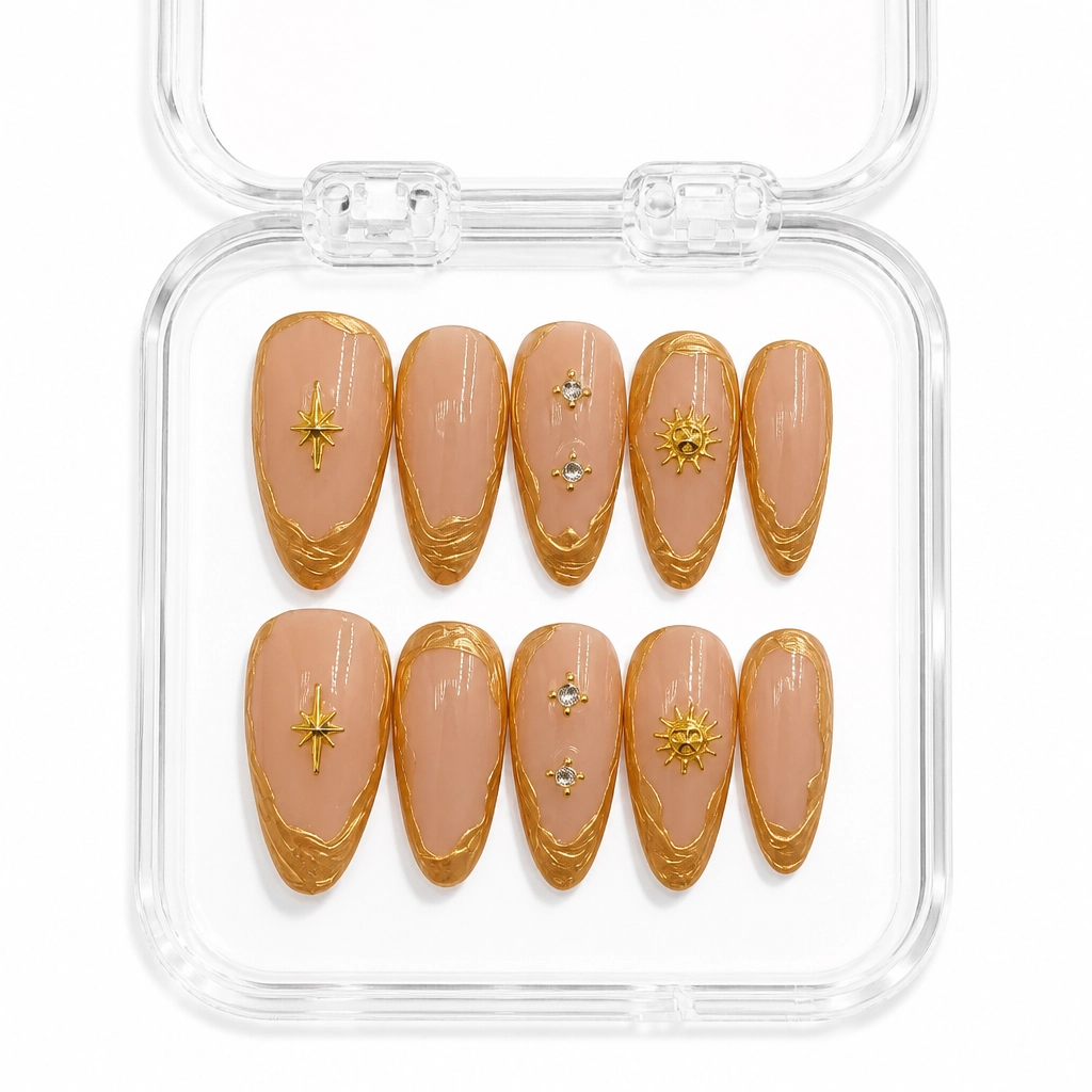 Press-on Nails Wholesale $11.90 Celestial Gold by Yabe Vietnam