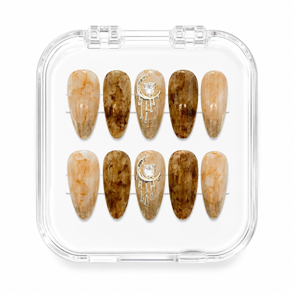 Press-on Nails Wholesale $11.90 Amber Moon Dreamer by Yabe Vietnam