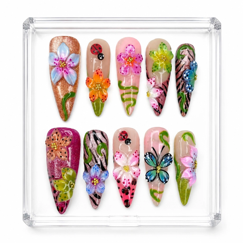 Press-on Nails Wholesale $14.90 Butterfly Bliss by Yabe Vietnam