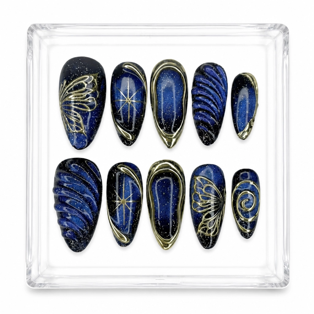 Press-on Nails Wholesale $14.90 Galactic Elegance by Yabe Vietnam