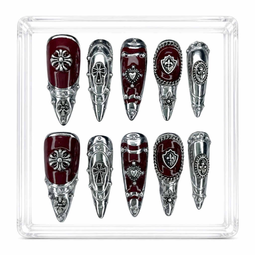 Press-on Nails Wholesale $14.90 Knight's Valor by Yabe Vietnam