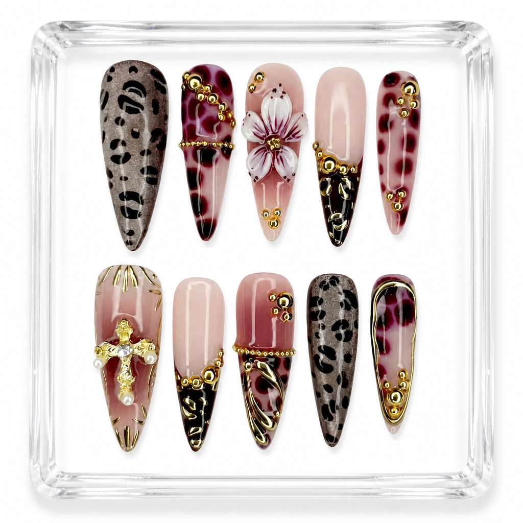 Press-on Nails Wholesale $14.90 Leopard Luxe by Yabe Vietnam