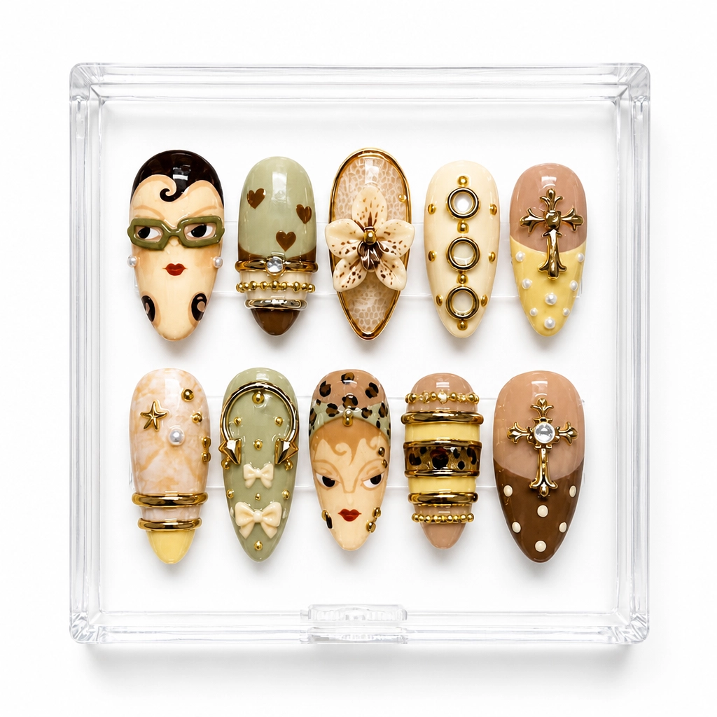 Press-on Nails Wholesale $14.90 Portrait Glamour by Yabe Vietnam