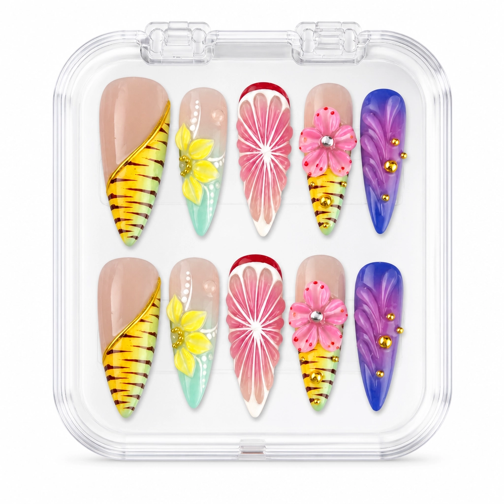 Press-on Nails Wholesale $14.90 Jungle Bloom by Yabe Vietnam