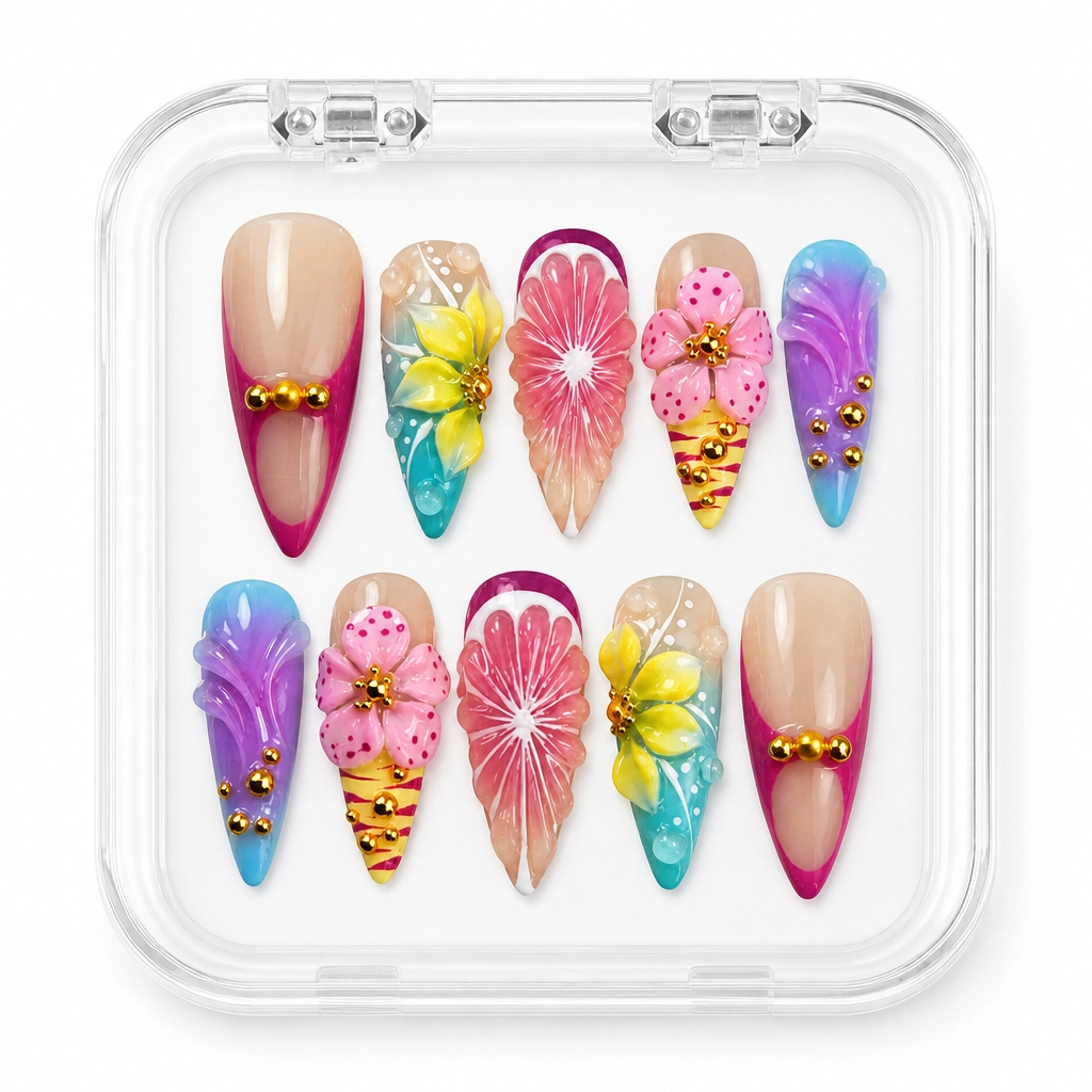 Press-on Nails Wholesale $14.90 Tropical Bliss by Yabe Vietnam