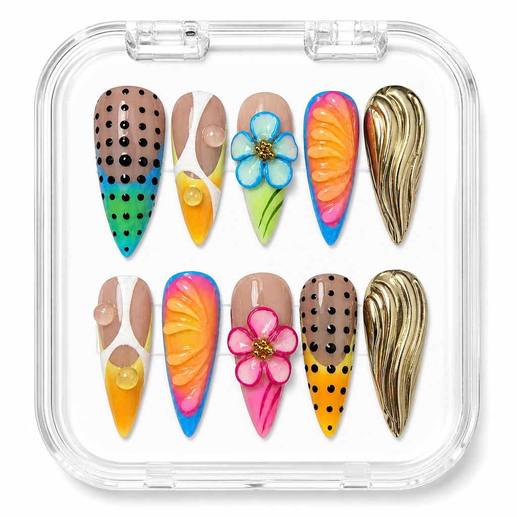 Press-on Nails Wholesale $14.90 Abstract Waves by Yabe Vietnam