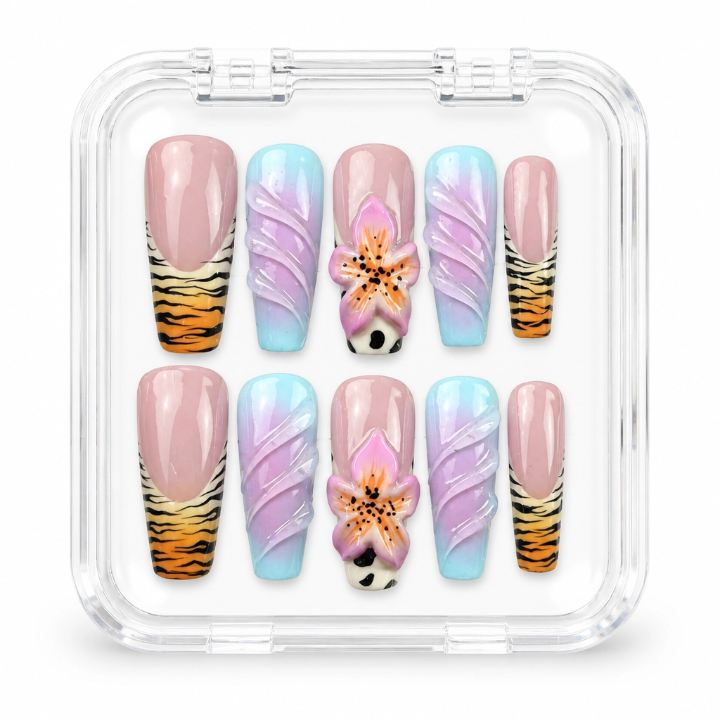 Press-on Nails Wholesale $14.90 Lily Wildflower by Yabe Vietnam