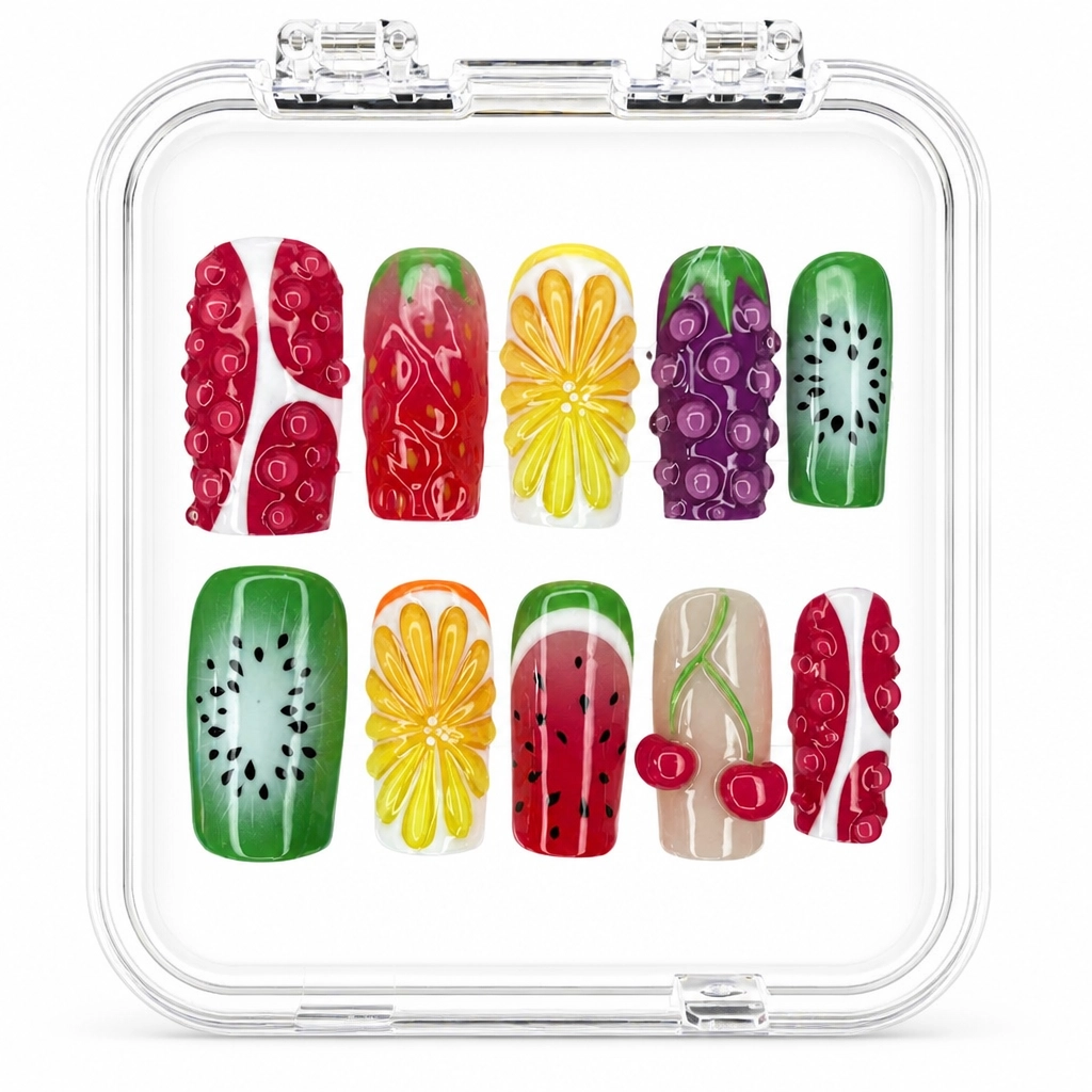Press-on Nails Wholesale $14.90 Fruity Delight by Yabe Vietnam