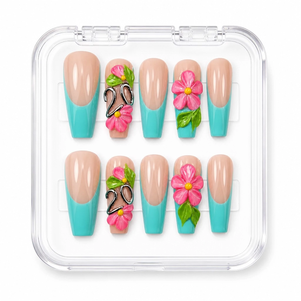 Press-on Nails Wholesale $14.90 Tropical Bloom by Yabe Vietnam