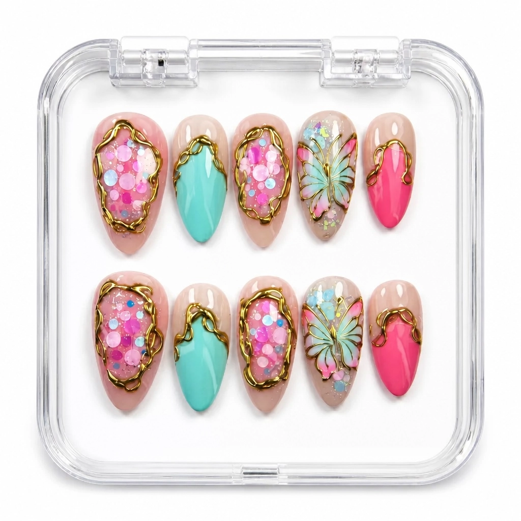 Press-on Nails Wholesale $14.90 Nude Botanical Luxe by Yabe Vietnam