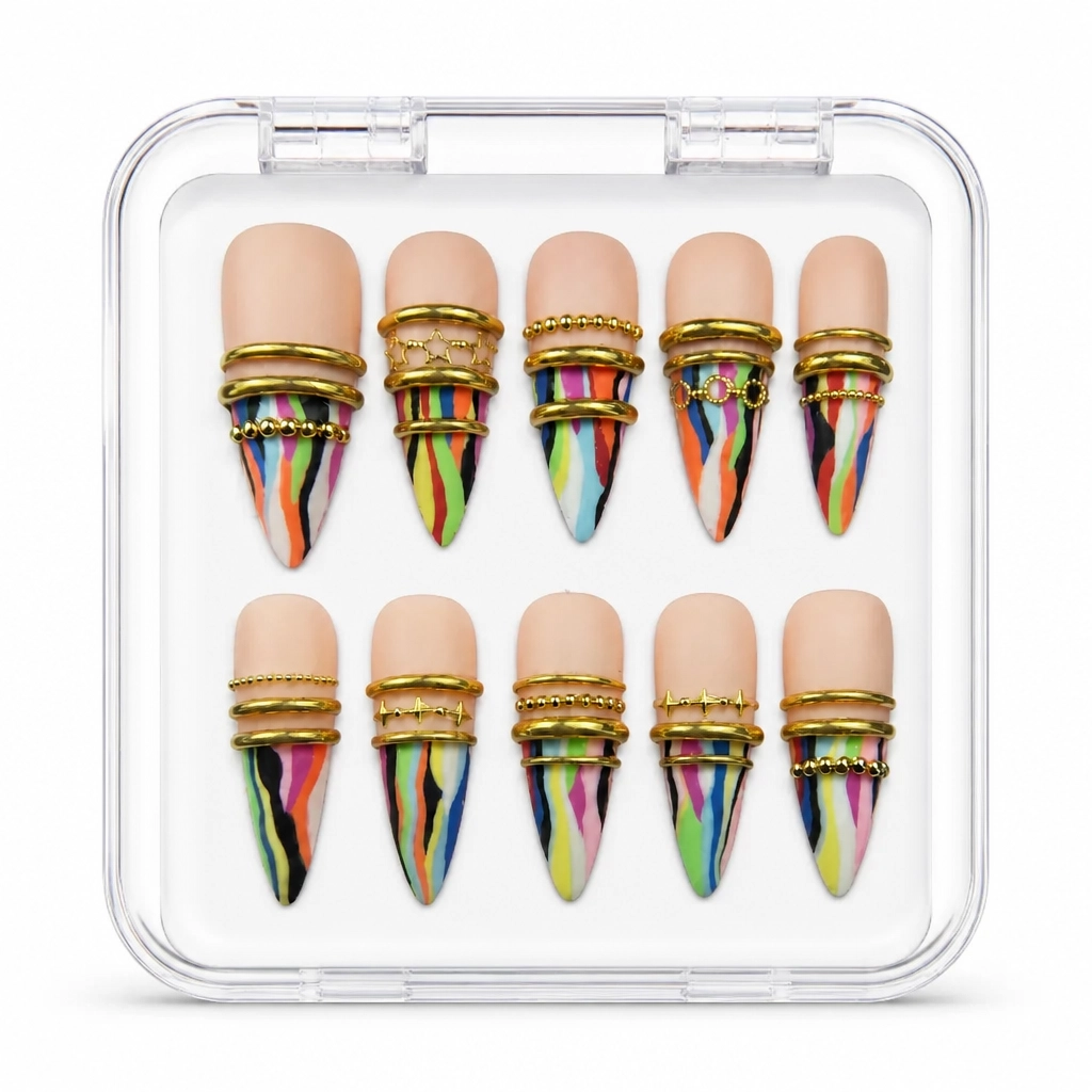 Press-on Nails Wholesale $14.90 Rainbow Luxe by Yabe Vietnam