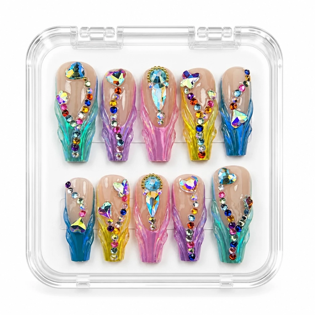 Press-on Nails Wholesale $14.90 Gemstone Radiance by Yabe Vietnam