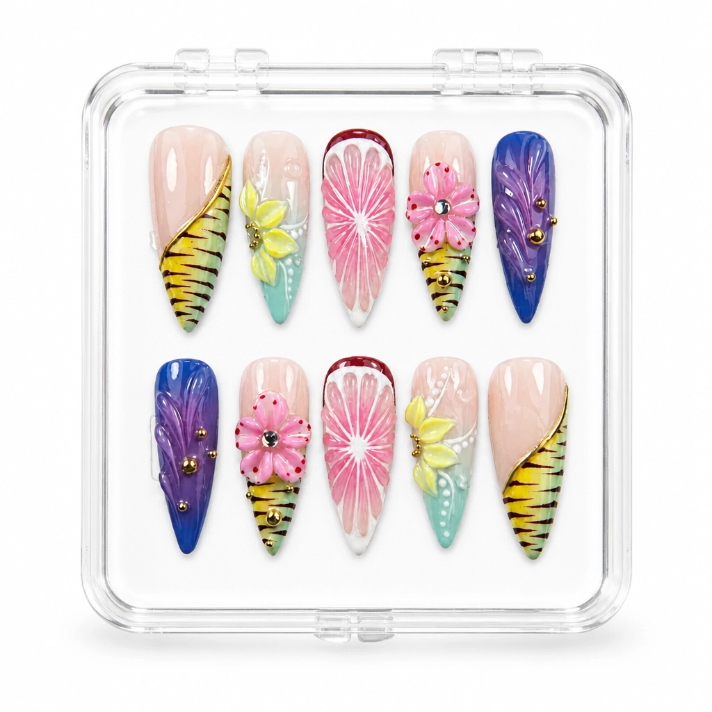 Press-on Nails Wholesale $14.90 Botanical Bliss by Yabe Vietnam