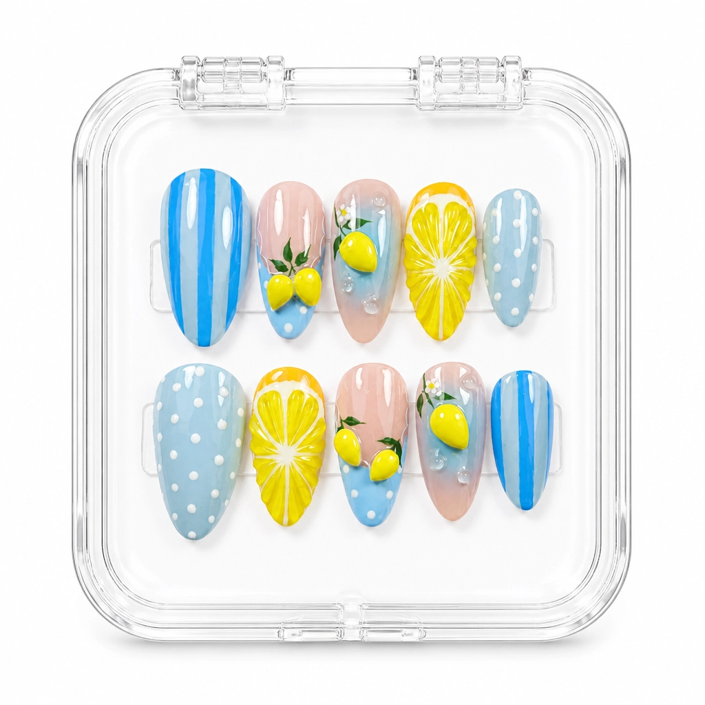 Press-on Nails Wholesale $14.90 Citrus Reverie by Yabe Vietnam